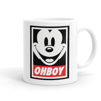 Oh boy μίκυ, Ceramic coffee mug, 330ml