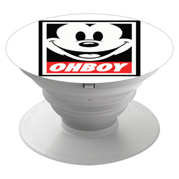 Oh boy μίκυ, Phone Holders Stand  White Hand-held Mobile Phone Holder