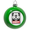 Στολίδι Χριστουγεννιάτικη μπάλα δένδρου Πράσινο 8cm