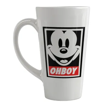 Oh boy μίκυ, Κούπα κωνική Latte Μεγάλη, κεραμική, 450ml