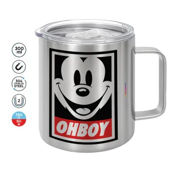 Oh boy μίκυ, Mug Stainless steel double wall 300ml
