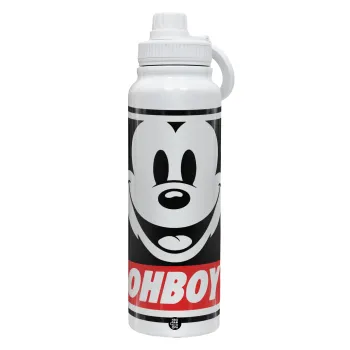 Oh boy μίκυ, Θερμός 1L Ανοξείδωτο με Βάση Κινητού & Διπλά Τοιχώματα