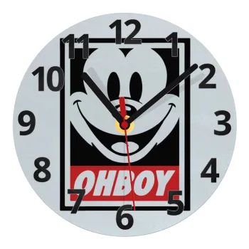 Oh boy μίκυ, Ρολόι τοίχου γυάλινο (20cm)