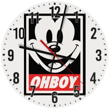 Oh boy μίκυ, Ρολόι τοίχου ξύλινο (30cm)