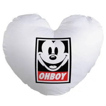 Oh boy μίκυ, Μαξιλάρι καναπέ καρδιά 40x40cm περιέχεται το  γέμισμα