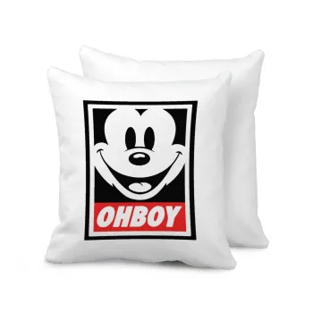 Oh boy μίκυ, Μαξιλάρι καναπέ 40x40cm περιέχεται το  γέμισμα