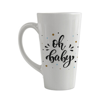 Oh baby, Κούπα κωνική Latte Μεγάλη, κεραμική, 450ml