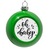 Green Christmas tree ornament bauble 8cm