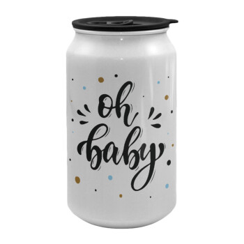 Oh baby, Κούπα ταξιδιού μεταλλική με καπάκι (tin-can) 500ml