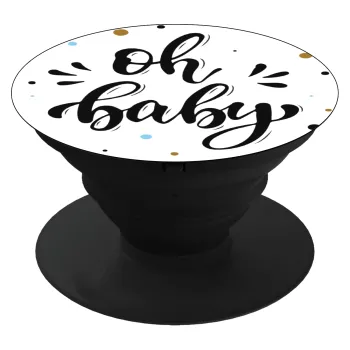 Oh baby, Phone Holders Stand  Black Hand-held Mobile Phone Holder