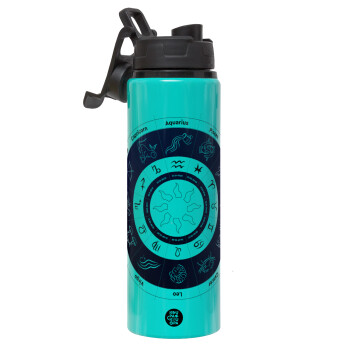 Ζωδιακός κύκλος, Metallic water bottle with safety lid, 850ml aluminum