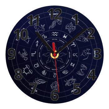 Ζωδιακός κύκλος, Ρολόι τοίχου γυάλινο (20cm)