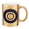 Mug ceramic, gold mirror, 330ml