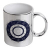 Mug ceramic, silver mirror, 330ml