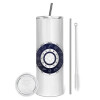 Tumbler stainless steel 600ml, with metal straw & cleaning brush
