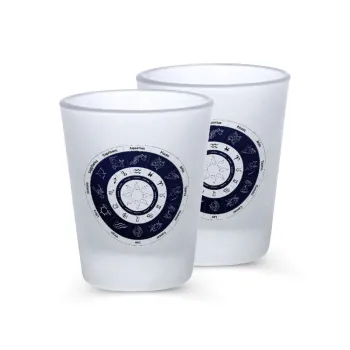 Ζωδιακός κύκλος, Σφηνοπότηρα γυάλινα 45ml του πάγου (2 τεμάχια)