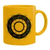 Ceramic coffee mug yellow, 330ml
