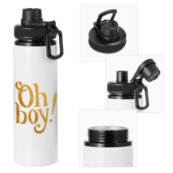 Oh baby gold, Metal water bottle with safety cap, aluminum 850ml