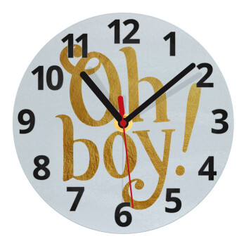 Oh baby gold, Ρολόι τοίχου γυάλινο (20cm)
