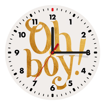 Oh baby gold, Wooden wall clock (20cm)