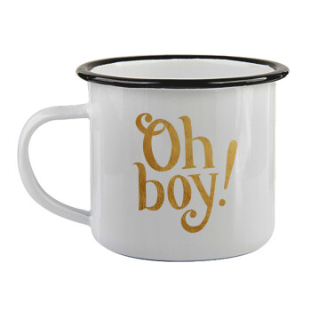 Oh baby gold, Κούπα εμαγιέ με μαύρο χείλος 360ml