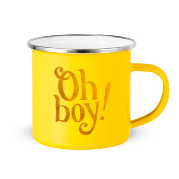 Oh baby gold, Yellow Enamel Metallic Cup 360ml