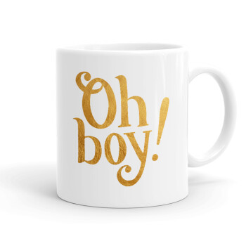 Oh baby gold, Ceramic coffee mug, 330ml (1pcs)