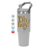 GREY color, 890ml (30oz) stainless Steel Tumbler with Handle