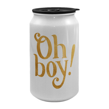 Oh baby gold, Κούπα ταξιδιού μεταλλική με καπάκι (tin-can) 500ml