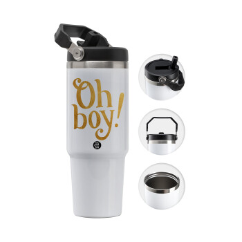 Oh baby gold, Θερμός Ανοξείδωτο 30oz με χερούλι