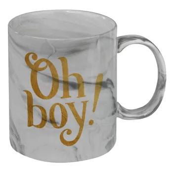 Oh baby gold, Mug ceramic marble style, 330ml