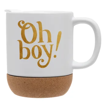 Oh baby gold, Ceramic coffee mug Cork (MAT), 330ml