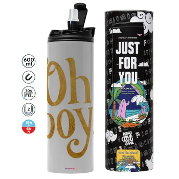 Oh baby gold, Tumbler stainless steel GREY 600ml