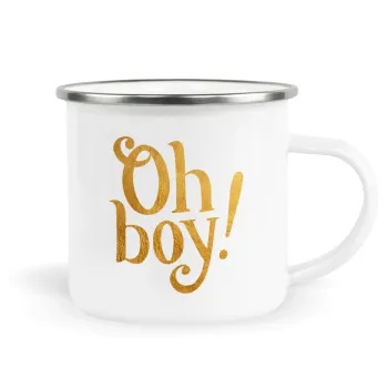 Oh baby gold, Κούπα Μεταλλική εμαγιέ λευκη 360ml