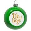 Στολίδι Χριστουγεννιάτικη μπάλα δένδρου Πράσινο 8cm