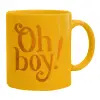 Ceramic coffee mug yellow, 330ml