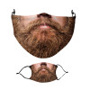 Beard man, Μάσκα υφασμάτινη Ενηλίκων πολλαπλών στρώσεων με υποδοχή φίλτρου
