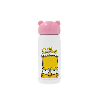 The Simpsons Bart, Ροζ ανοξείδωτο παγούρι θερμό (Stainless steel), 320ml