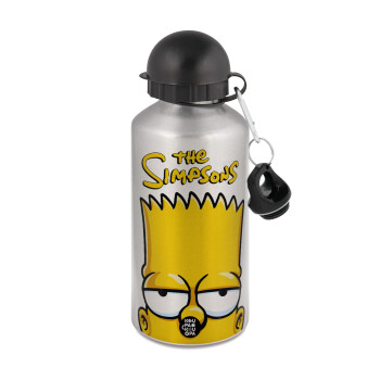 The Simpsons Bart, Metallic water jug, Silver, aluminum 500ml