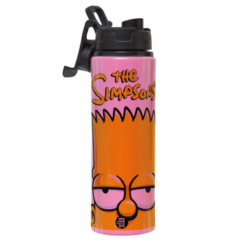 The Simpsons Bart, Metallic water bottle with safety lid, 850ml aluminum