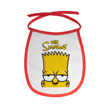 The Simpsons Bart, Σαλιάρα μωρού αλέκιαστη με κορδόνι Κόκκινη