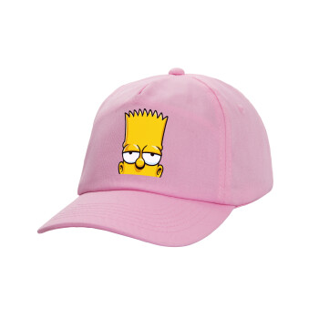 The Simpsons Bart, Καπέλο παιδικό Baseball, 100% Βαμβακερό, Low profile, ΡΟΖ