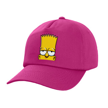 The Simpsons Bart, Καπέλο Ενηλίκων Baseball, 100% Βαμβακερό,  Φούξια,(purple) (ΒΑΜΒΑΚΕΡΟ, ΕΝΗΛΙΚΩΝ, UNISEX, ONE SIZE)