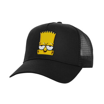 The Simpsons Bart, Καπέλο Structured Trucker, Μαύρο, 100% βαμβακερό
