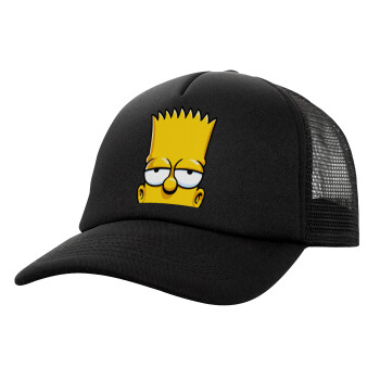 The Simpsons Bart, Καπέλο Ενηλίκων Soft Trucker με Δίχτυ Μαύρο (POLYESTER, ΕΝΗΛΙΚΩΝ, UNISEX, ONE SIZE)