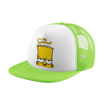The Simpsons Bart, Καπέλο παιδικό Soft Trucker με Δίχτυ Πράσινο/Λευκό