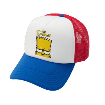 The Simpsons Bart, Καπέλο Soft Trucker με Δίχτυ Red/Blue/White 
