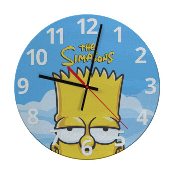 The Simpsons Bart, Ρολόι τοίχου γυάλινο (30cm)
