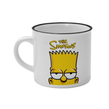 The Simpsons Bart, Κούπα κεραμική vintage Λευκή/Μαύρη 230ml