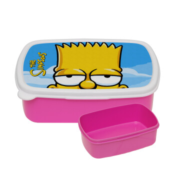 The Simpsons Bart, ΡΟΖ παιδικό δοχείο φαγητού (lunchbox) πλαστικό (BPA-FREE) Lunch Βox M18 x Π13 x Υ6cm